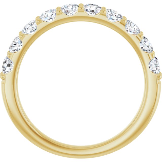 14k Yellow 9/10 Ctw Natural Diamond Anniversary Band