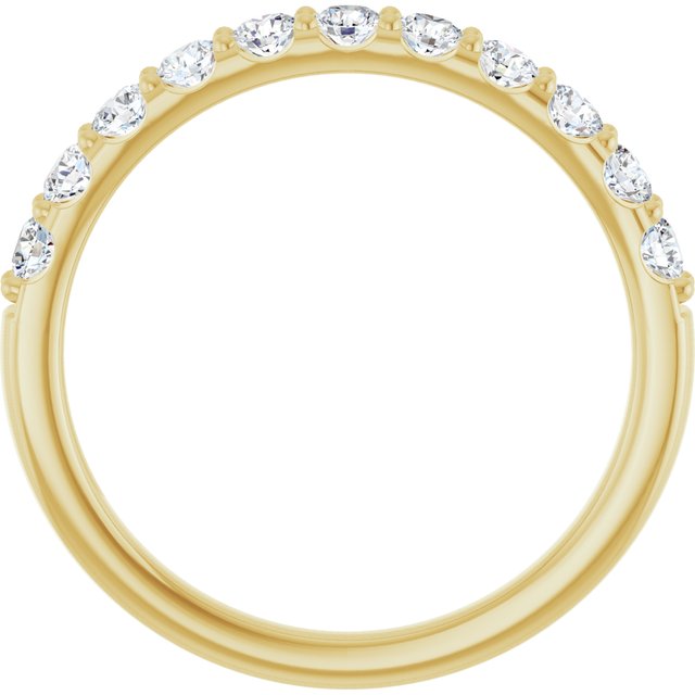 14k Yellow 1/2 Ctw Natural Diamond Anniversary Band