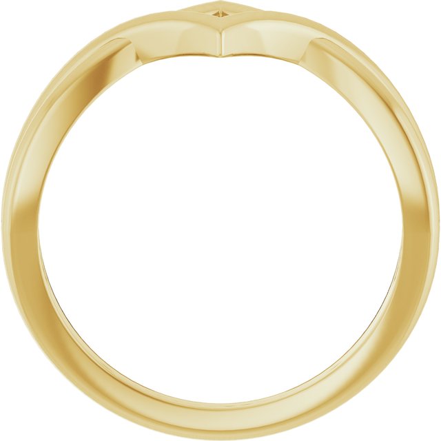 14k Yellow Geometric Negative Space Ring