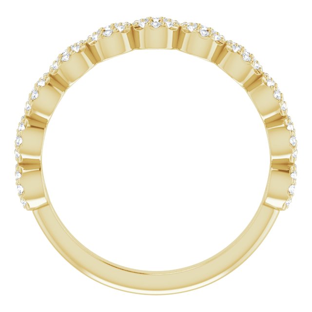 14k Yellow 1/4 Ctw Natural Diamond Circle Ring