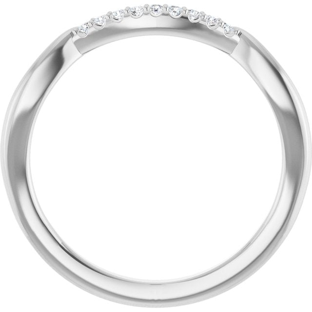 14k White .06 Ctw Natural Diamond Matching Band