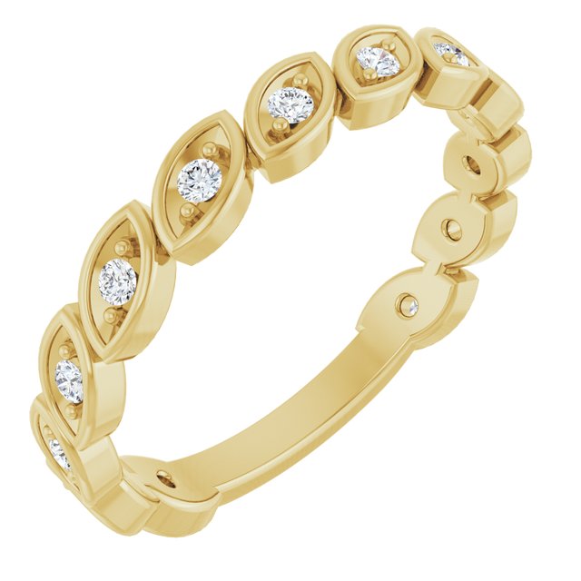 14k Yellow 1/5 Ctw Lab-grown Diamond Anniversary Band