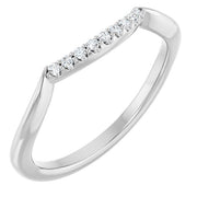 14k White .06 Ctw Natural Diamond Matching Band