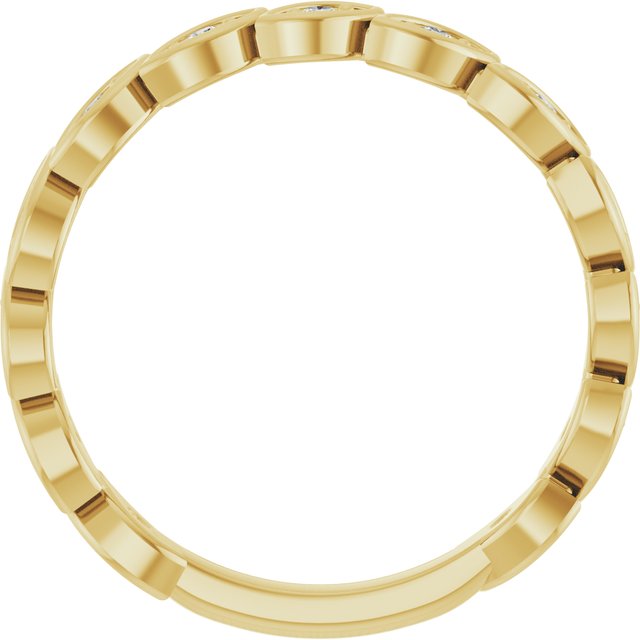 14k Yellow 1/5 Ctw Lab-grown Diamond Anniversary Band