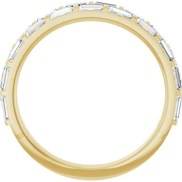 14K Yellow 7/8 CTW Lab-Grown Diamond Double Row Anniversary Band