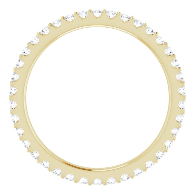 14K Yellow 3/8 CTW Natural Diamond Eternity Band Size 7