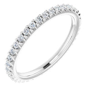 14k White 3/8 Ctw Natural Diamond Eternity Band Size 5