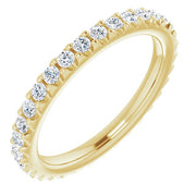 14k Yellow 1/2 Ctw Natural Diamond Eternity Band Size 4.5