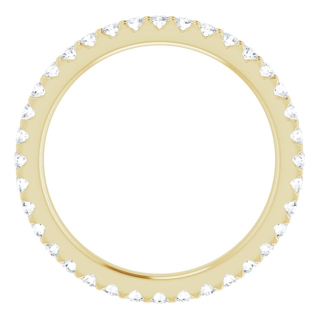 14k Yellow 5/8 Ctw Natural Diamond Eternity Band Size 7