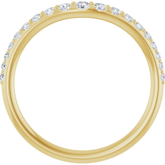 14k Yellow 1/3 Ctw Natural Diamond Contour Band