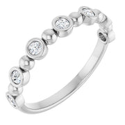 14k White 1/5 Ctw Natural Diamond Anniversary Band