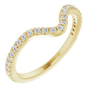 14K Yellow 1/4 CTW Natural Diamond French-Set Matching Band
