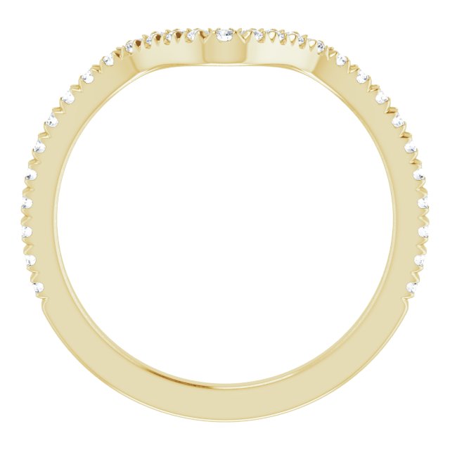 14K Yellow 1/4 CTW Natural Diamond French-Set Matching Band