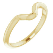 14K Yellow Band for 7x5 mm Oval Ring