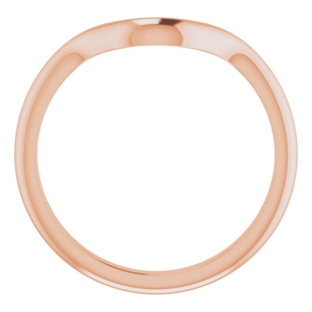 14K Rose Band for 9x7 mm Oval Ring