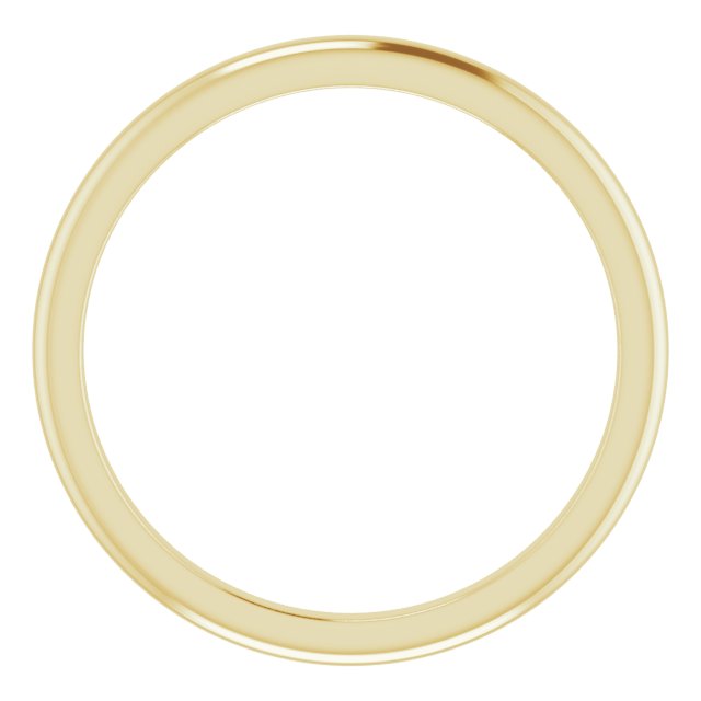 14K Yellow Band for 6x4 mm Emerald Ring