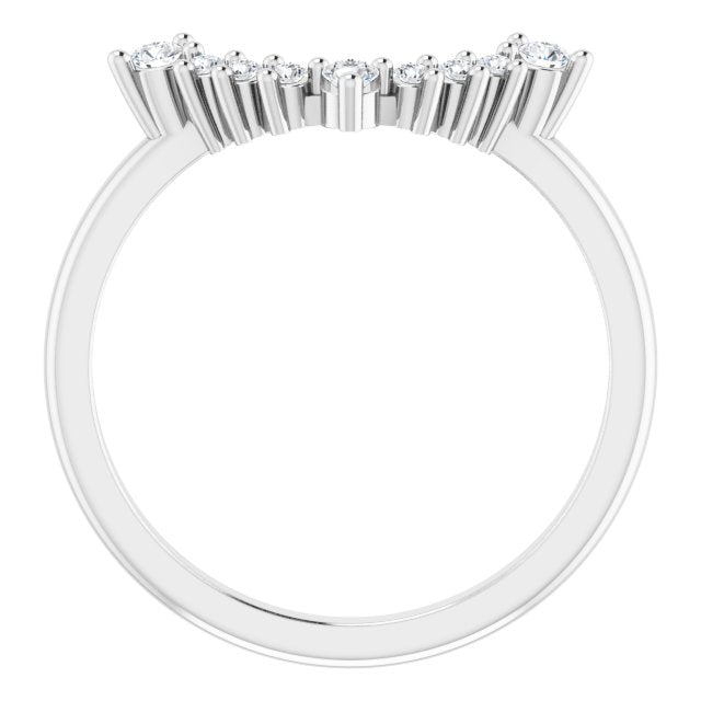 14K White 1/6 CTW Natural Diamond Matching Band