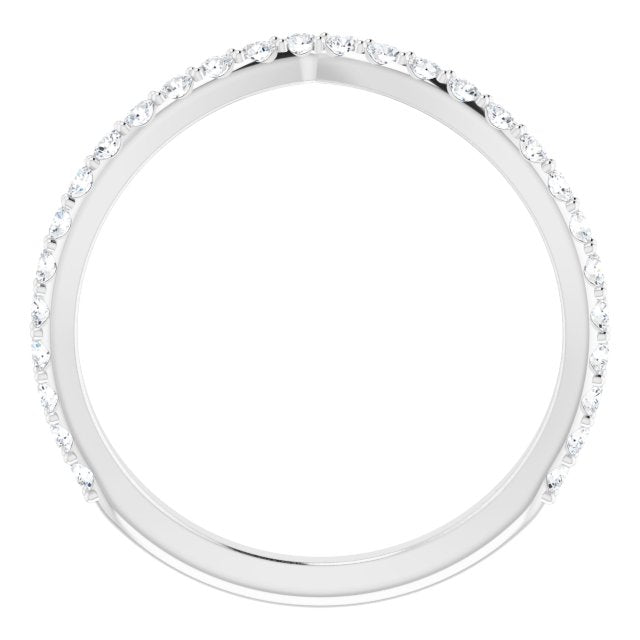 14K White 1/3 CTW Natural Diamond Matching Band