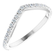14K White 1/3 CTW Natural Diamond Matching Band