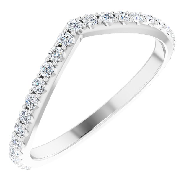 14K White 1/3 CTW Natural Diamond Matching Band