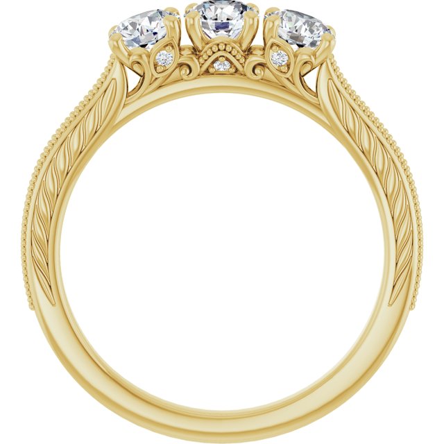 14k Yellow 7/8 Ctw Natural Diamond Anniversary Band