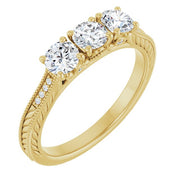 14k Yellow 7/8 Ctw Natural Diamond Anniversary Band
