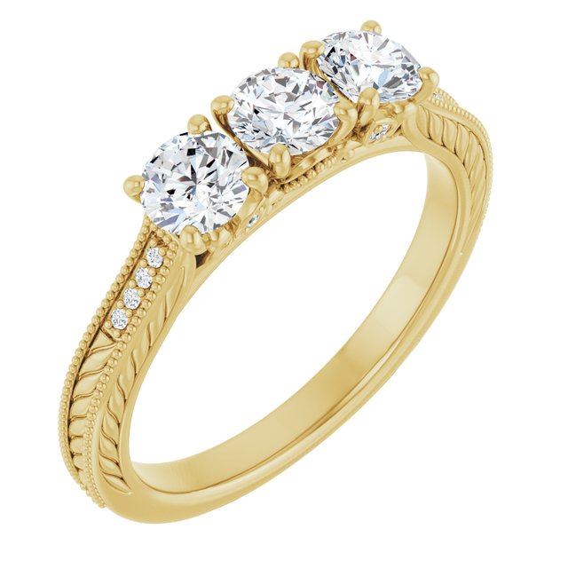 14k Yellow 7/8 Ctw Natural Diamond Anniversary Band