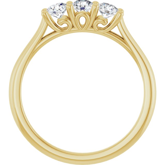 14K Yellow 1/2 CTW Natural Diamond Anniversary Band