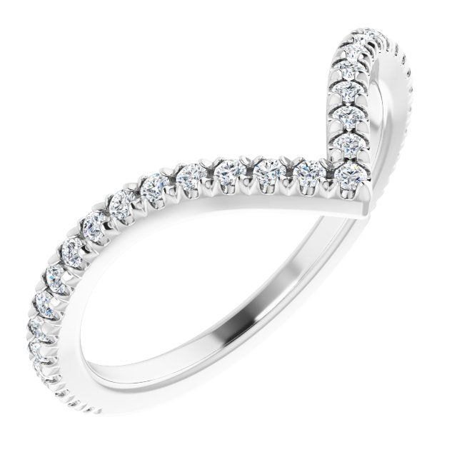 14K White 1/4 CTW Natural Diamond Matching Band