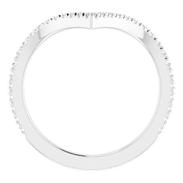 14K White 1/4 CTW Natural Diamond Matching Band