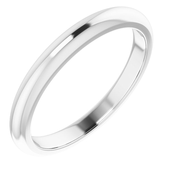 14k White Band For 2.75 Mm Round Ring