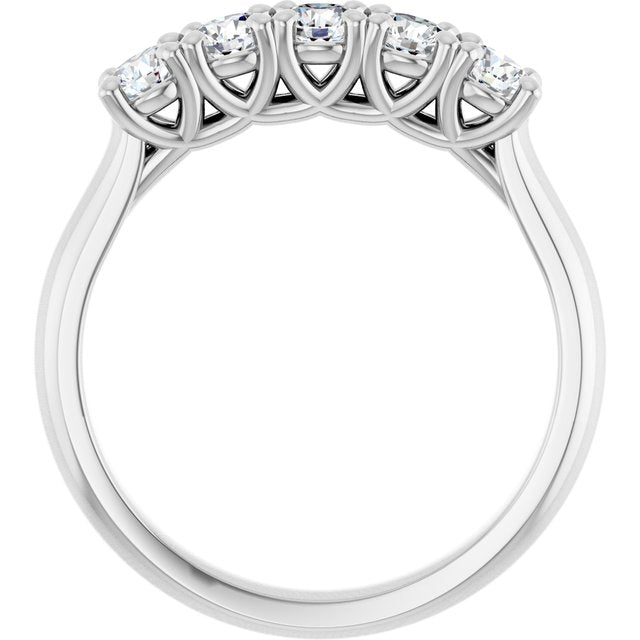 14K White 5/8 CTW Lab-Grown Diamond Anniversary Band