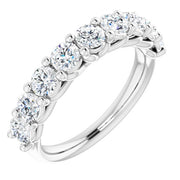 14k White 1 1/3 Ctw Natural Diamond Anniversary Band