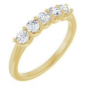 14k Yellow 1/2 Ctw Lab-grown Diamond Anniversary Band