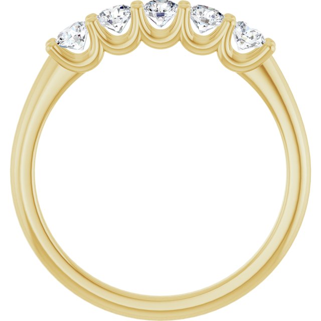 14k Yellow 1/2 Ctw Lab-grown Diamond Anniversary Band