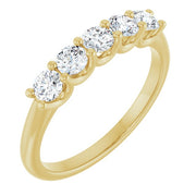 14k Yellow 5/8 Ctw Lab-grown Diamond Anniversary Band