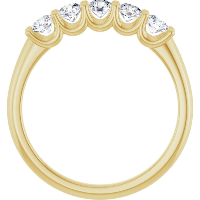 14k Yellow 5/8 Ctw Lab-grown Diamond Anniversary Band