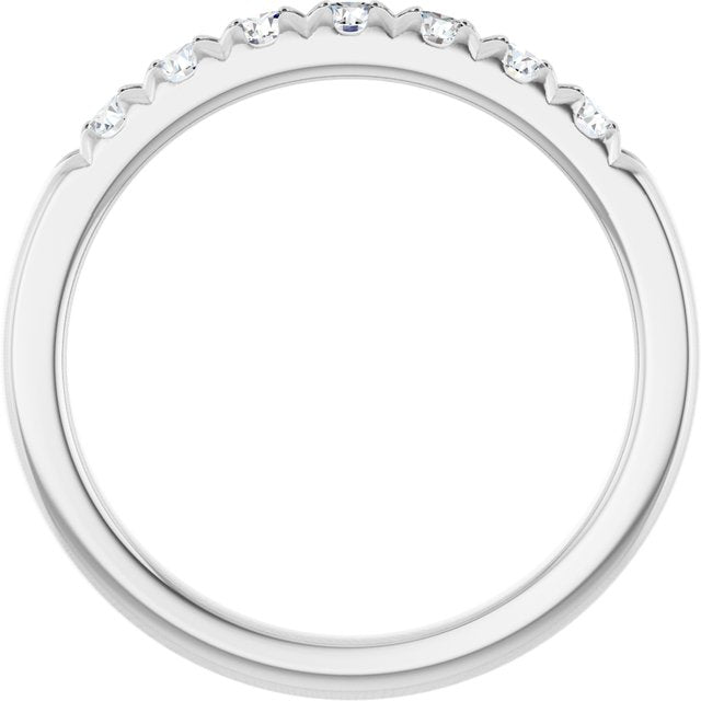 14K White 3/8 CTW Lab-Grown Diamond Anniversary Band