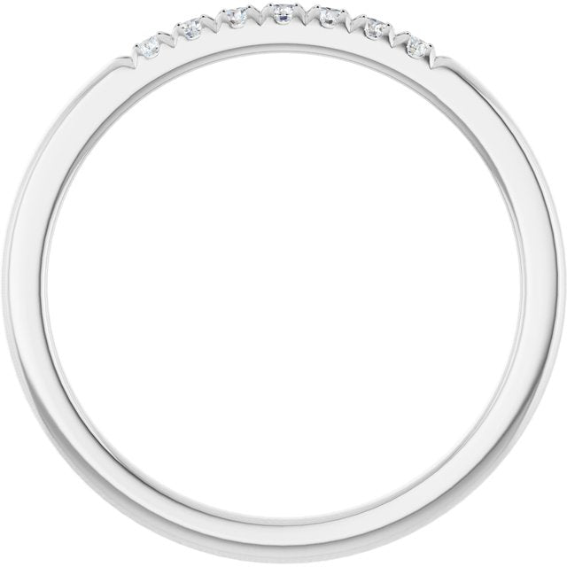 14k White 1/10 Ctw Natural Diamond Anniversary Band