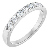 14K White 3/8 CTW Lab-Grown Diamond Anniversary Band