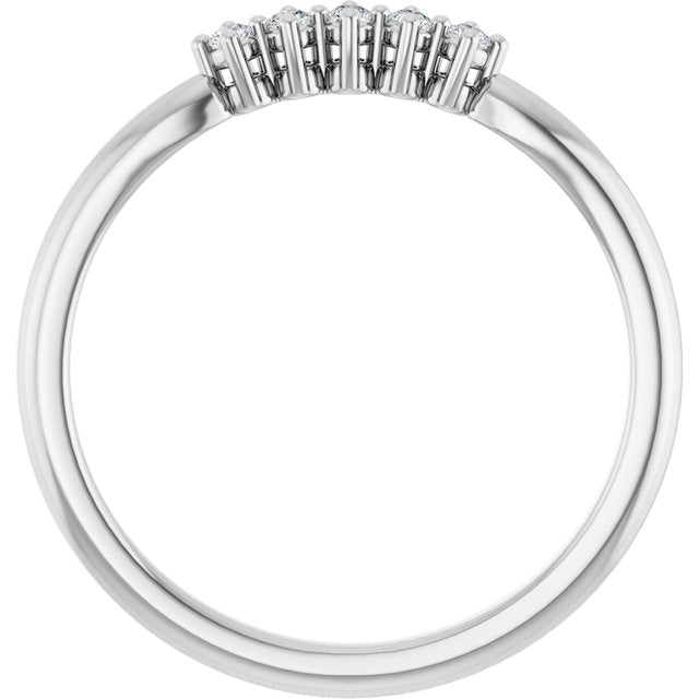 14K White 3/8 CTW Natural Diamond Anniversary Band