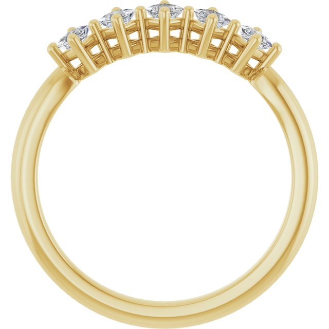 14K Yellow 1/2 CTW Natural Diamond Anniversary Band