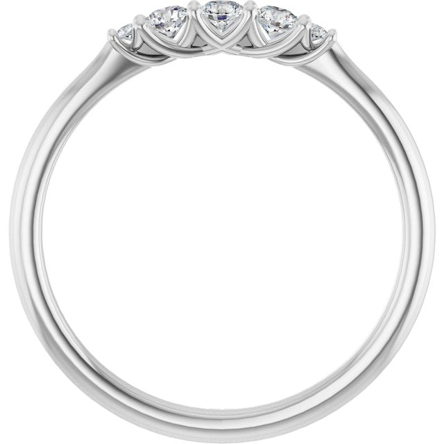 14K White 1/5 CTW Natural Diamond Anniversary Band