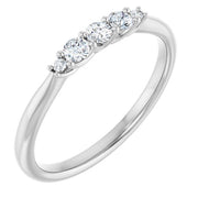 14K White 1/5 CTW Natural Diamond Anniversary Band