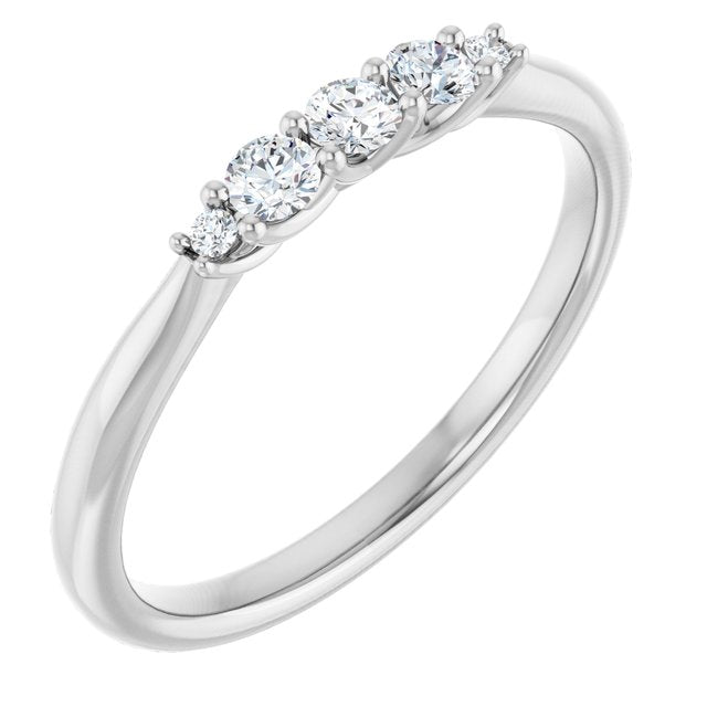 14K White 1/5 CTW Natural Diamond Anniversary Band