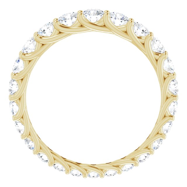 14K Yellow 1 1/5 CTW Natural Diamond Graduated Eternity Band Size 5.5