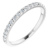 14k White 1/4 Ctw Diamond Matching Band