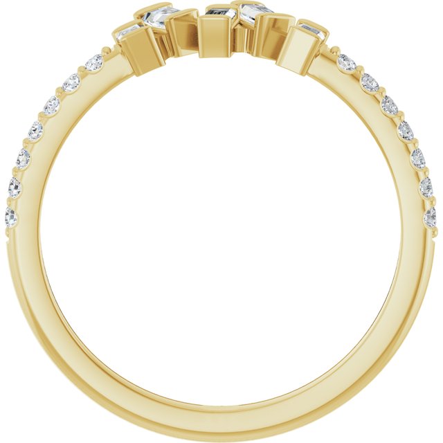 14K Yellow 1/3 CTW Natural Diamond Scattered Ring
