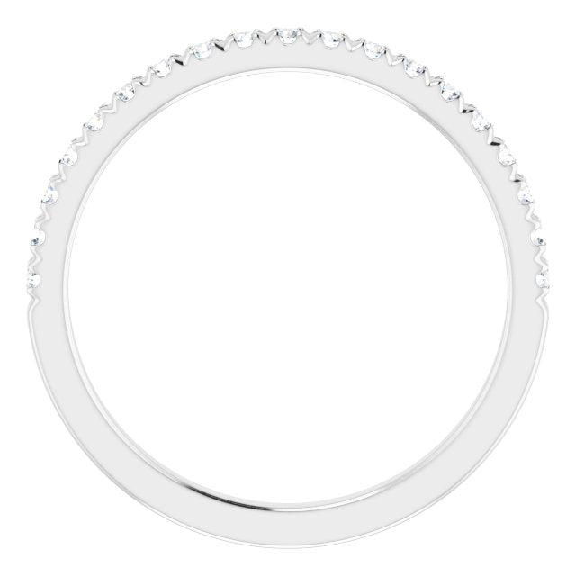 14k White 1/4 Ctw Diamond Matching Band