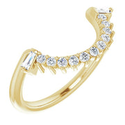 14K Yellow 1/5 CTW Natural Diamond Matching Band